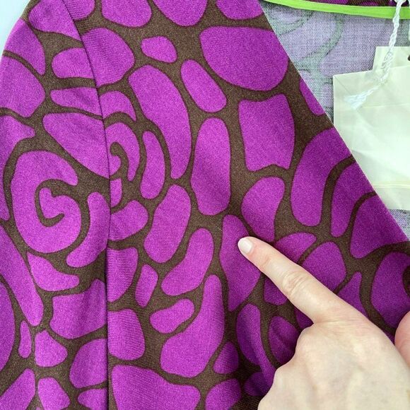 Boden Canterbury Tunic Dress Mini Faux Wrap V-Neck Purple Women US 8 Regular - Picture 9 of 15